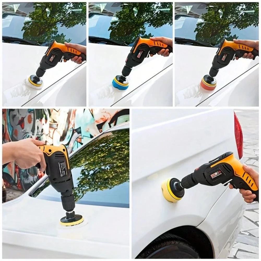 11Pcs Kit 3-Inch ing Pad Car Foam Drill Sponge Wool Polishing Pads Car er Polisher for Sanding, Waxing, Sealing Glaze