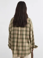 CHIC VEN femmes chemises ample décontracté nouveau ponçage chemise à carreaux à manches longues moyen Long longueur Blouses femmes hauts printemps automne 2025 6