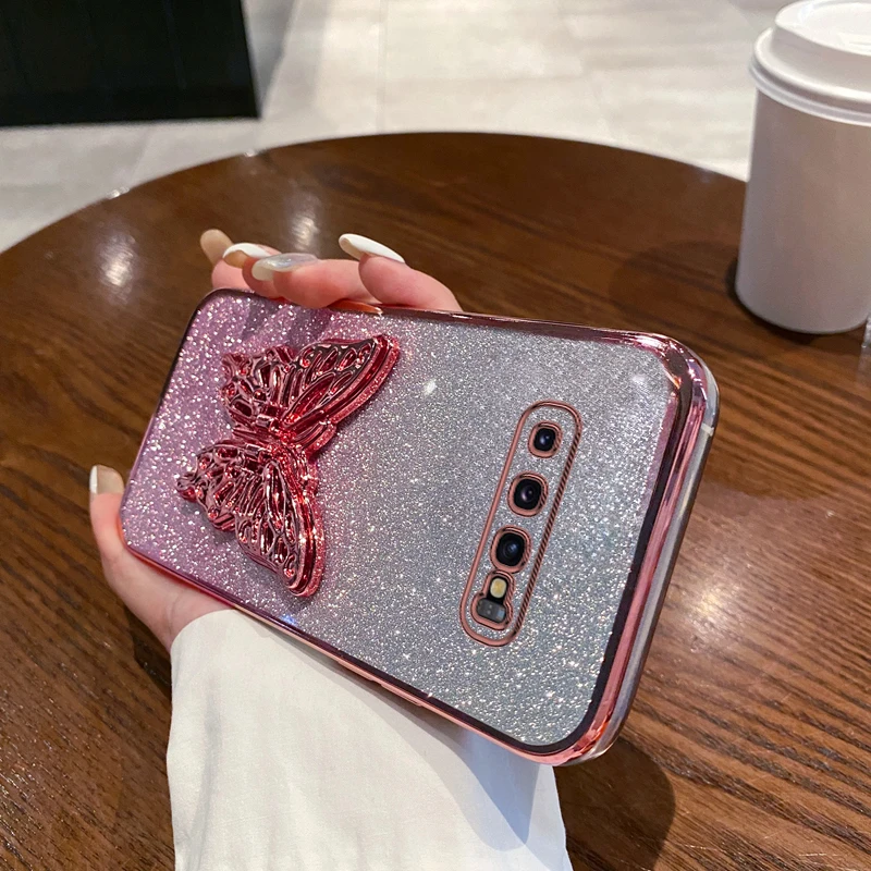 Glitter Butterfly Phone Holder Stand Cover