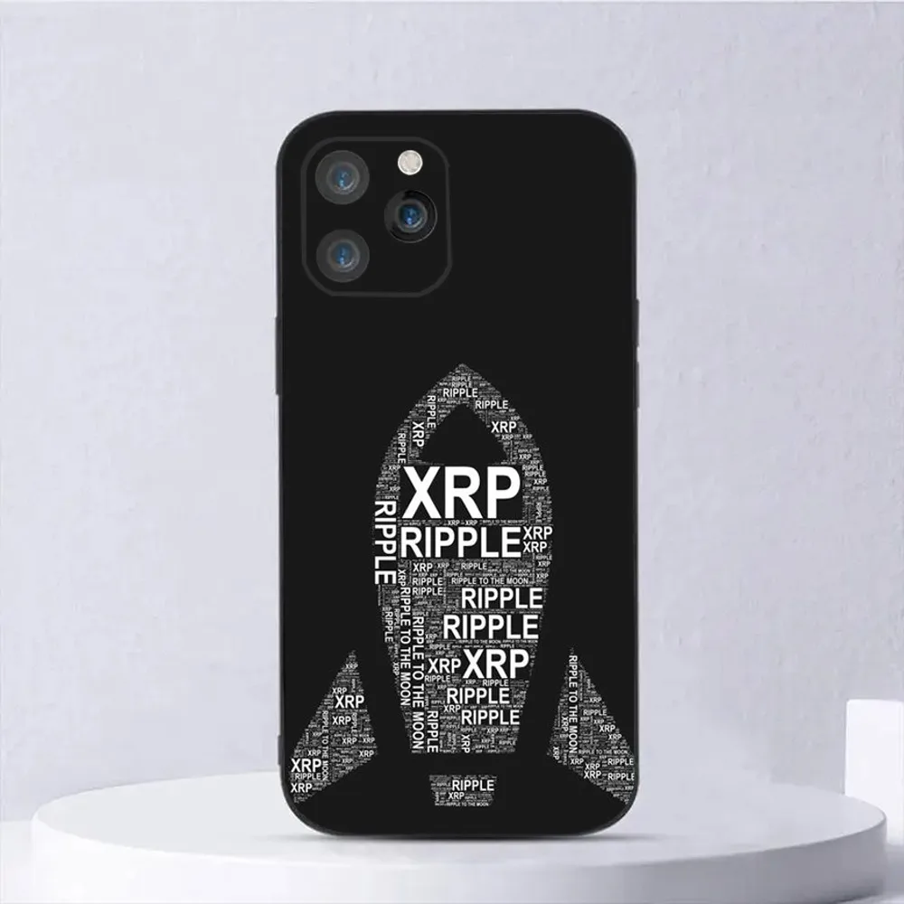 Xrp 리플 암호화 휴대폰 케이스, 아이폰 15,14,13,12,11, 플러스, 프로 맥스, XS,X,XR,SE, 미니, 8,7 소프트  실리콘 블랙 커버 - AliExpress
