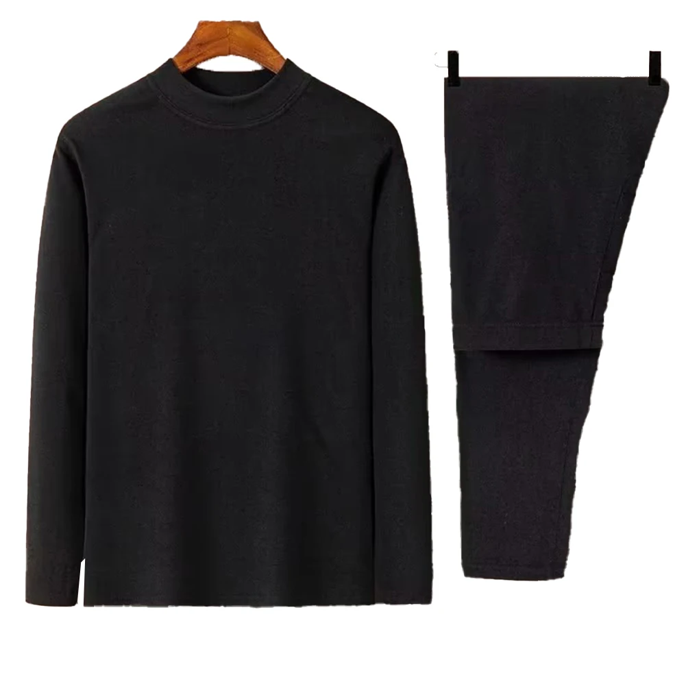 

Men Thermal Underwear Set Winter Autumn Warm Sleepwear Soft Loose Long Johns Top Bottom Wear Solid Casual Nightwear Homewear
