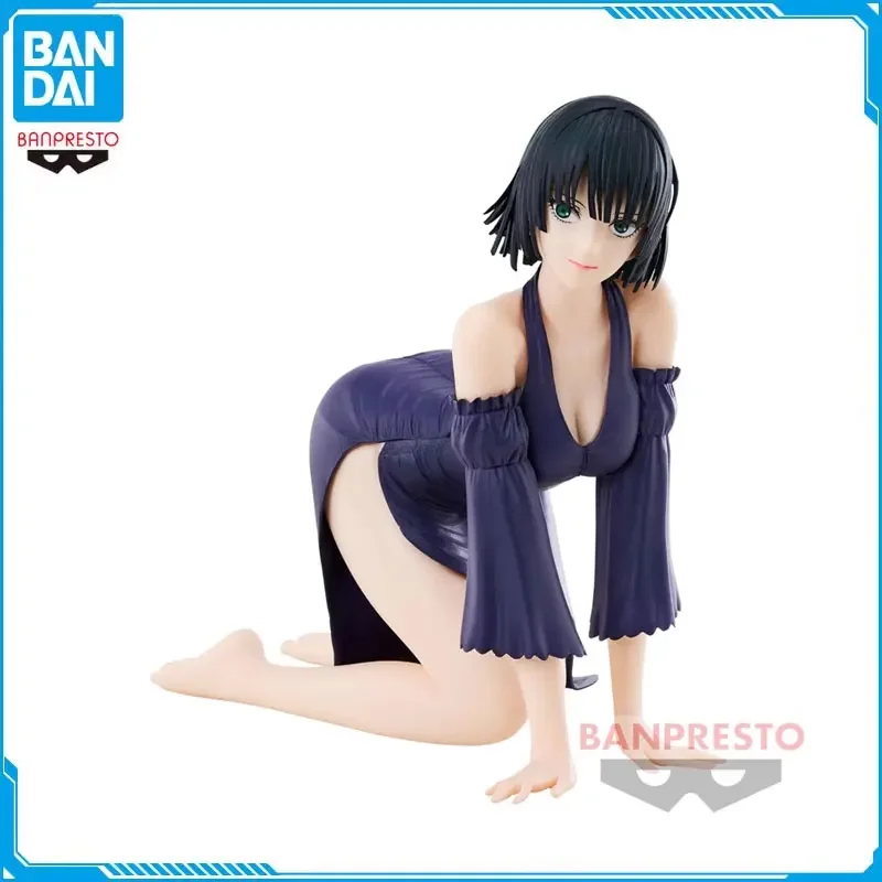 BANPRESTO Original Anime One Punch Man Relax Time Fubuki PVC Action Figures Relax Time Model Collectible Toys 18cm anime sexy beautiful girl series miyu action figures seated gentleman hot girls pvc collectible model dolls toys for gifts