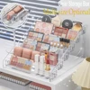 Transparent Storage Box Makeup Organizer Cosmetic Display Case Jewelry Organizer Desktop Holder Clear Makeup Organizer 2