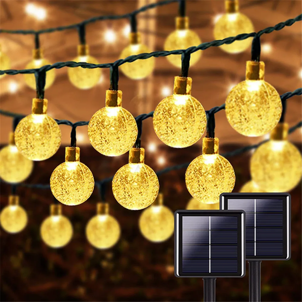 Description Picture 5 of itemSolar String Lights Outdoor LED Solar Bubble Ball Light 8 Modes Lamp For Garden Party Decor Holiday Lighting