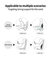 Memory Foam Lumbar Back Cushion for Car Office Gaming Chairs and Postpartum Waist Support Multi Functional Pads 5
