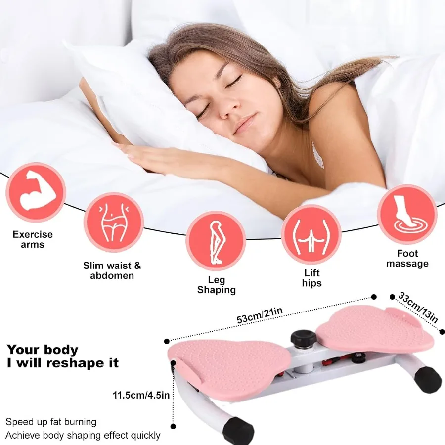 Waist Twist Machine Waist Trainer Board, Heavy-Duty 150KG ABS/Carbon Steel, No-Assembly Home Gym Equipment for Core Strength (Wo