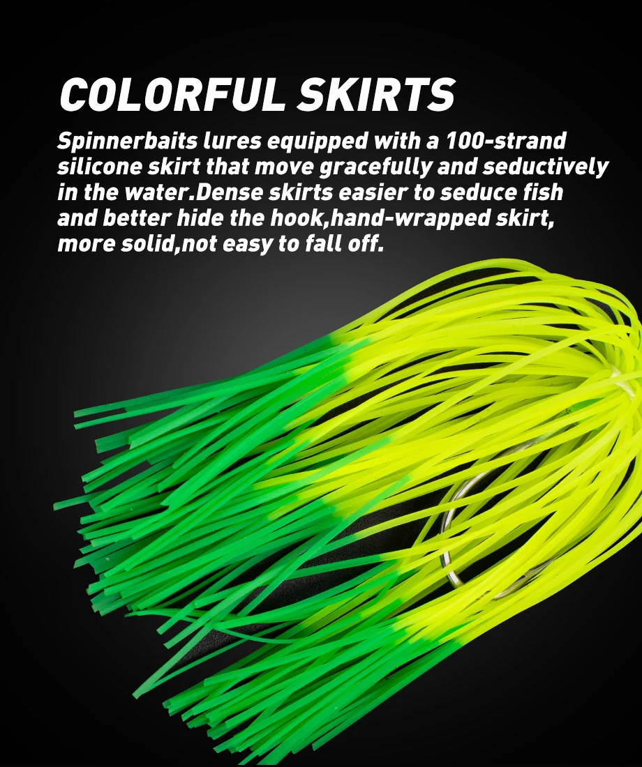 Spinnerbait 12g 16g Weedless-Angelköder Buzzbait Wobbler Oberflächenköder für Barsch, Hecht, Zander, Fisch, Barschköder – Detail 6