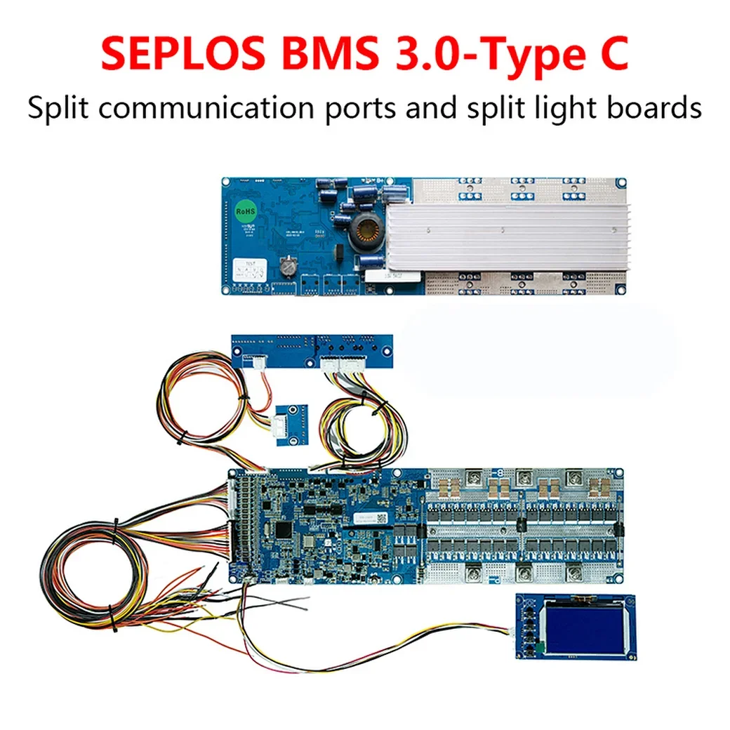 Seplos 스마트 BMS 리튬 이온 배터리 인버터 보호 보드, 3.0 배터리 보호 보드, 13S, 14S, 15S, 16S, Lifepo4, 100A, 150A, 200A, 48V, CAN/RS485