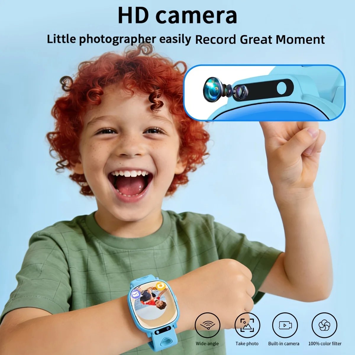2026 New LAXASFIT Kids Camera Smartwatch 18 Games Large Battery LED Flashlight Sleep Monitor Alarm Clock Gift For Boys Girls 4