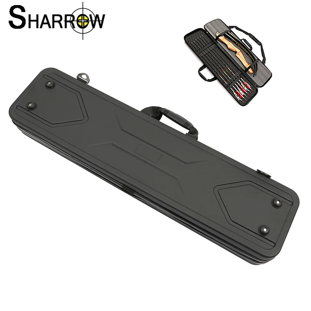 Recurve Bow Case ABS Plastic Hard Shell Box 95*23*12cm Suit Recurve Bow and Arrows Space Bow Case for Archery Hunting