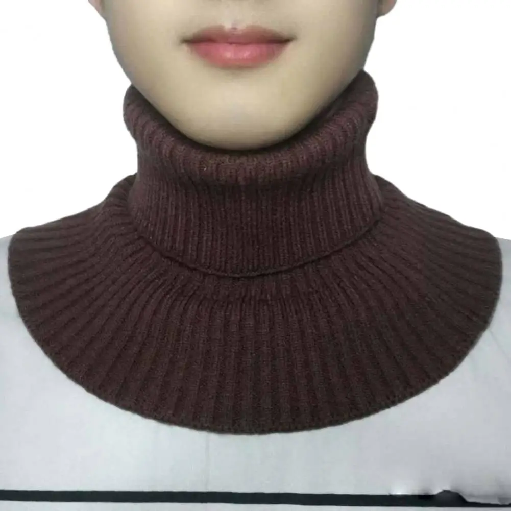 Men's Knitted Scarf Cold-Proof Versatile Keep Warmth All-match Solid Color Elastic Neck Cover For Winter