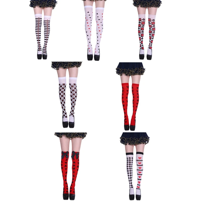 Calcetines cómodos de red para mujer, medias altas hasta el muslo, medias  largas negras (B, talla única)