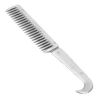 Aluminum Alloy Horse Comb Mane Tail Pulling Comb Metal Horse Grooming Comb Tool Horse Riding Equipment 6.5IN / 3.9IN 2