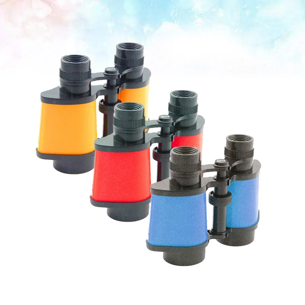 4Pcs 노란색 파란색 쌍안경 망원경 교육 과학 실험 도구 자연 관찰을 위한 경량 플라스틱