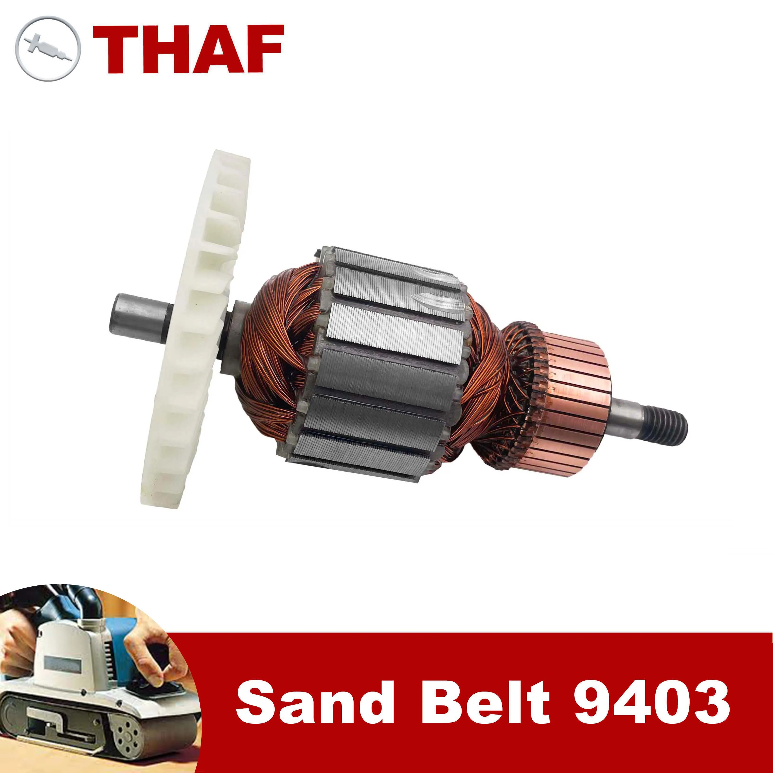 AC 220V 240V 9403 Armature Rotor Stator Field For MAKITA Belt Sander Spare Parts Sanding Machine 516783-7