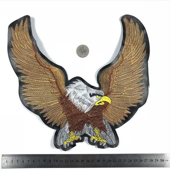 American Eagle Embroidery Lether Backed Patch  - 10in x 10 in