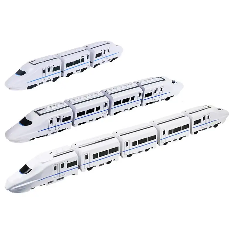 Electric Train Toy With Flashing Lights Battery-Powered High-Speed Rail Toy With Sound & Light Electric High-Speed Bullet Trains