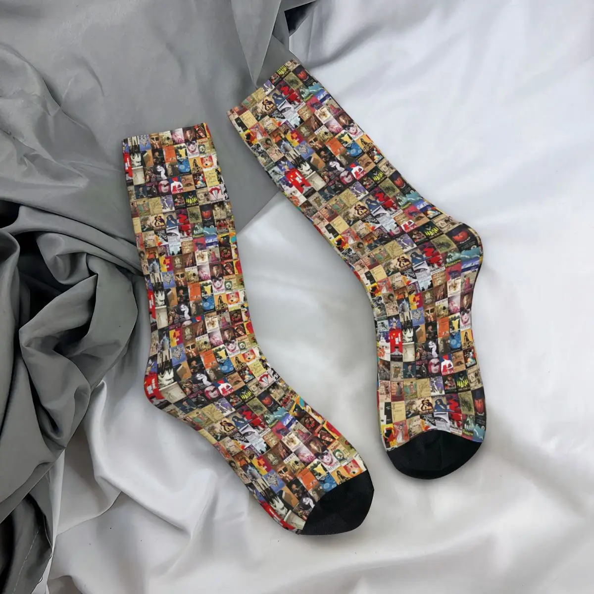 Hot Sale Opera Fashion Funny Printed Polyester Long Socks Harajuku Comfortable Breathable Happy Gift sockings For Unisex