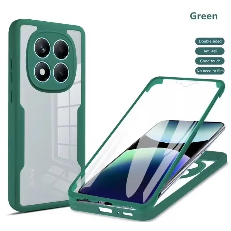 Enhanced Protective Dual Layer Clear Case - Acrylic + TPU 360° Full Body Shockproof Cover