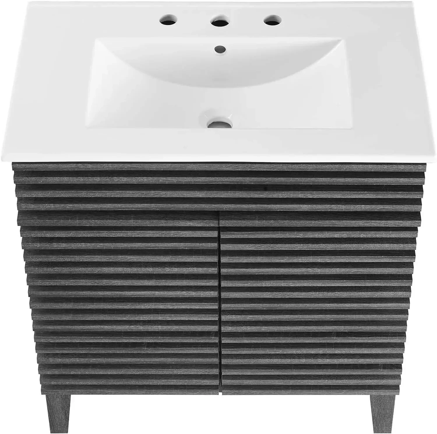 Render 30" Bathroom Vanity with Sink in Charcaol White 30"W X 18"L X 32.5"H Superior Quality Sturdy and Durable 4