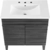 Render 30" Bathroom Vanity with Sink in Charcaol White 30"W X 18"L X 32.5"H Superior Quality Sturdy and Durable 4