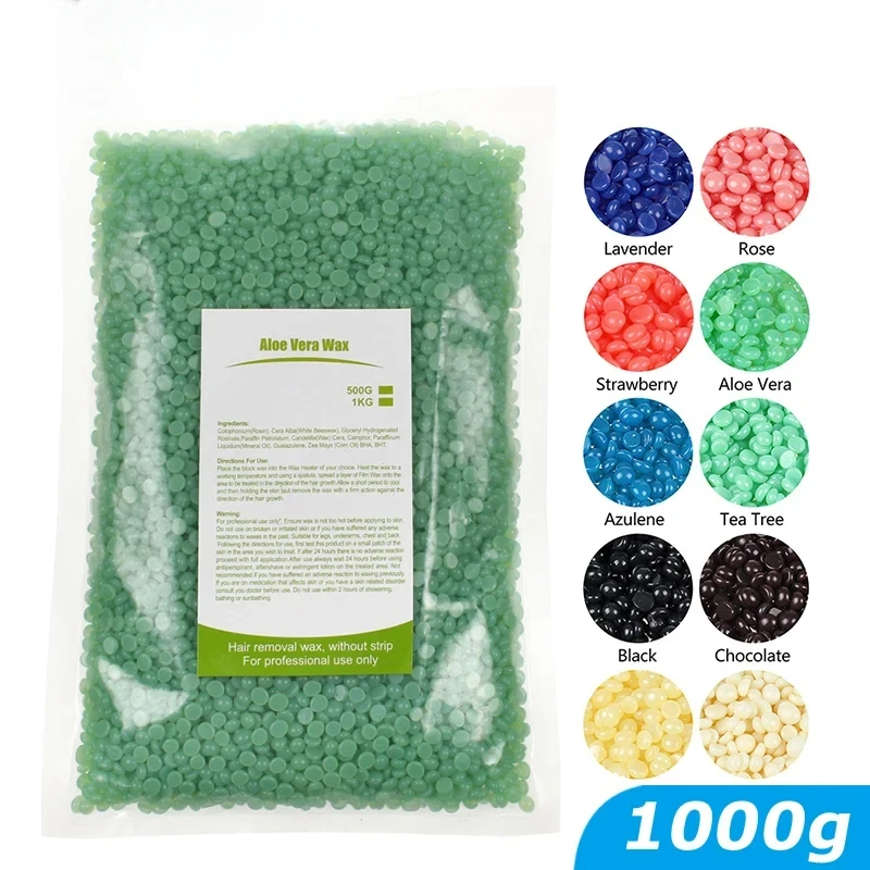 Wax Beans Hot Film Painless Waxing Beads Depilatory 500g/1000g Hard Wax Beans Heating Machine Bikini Face Body Hair Removal