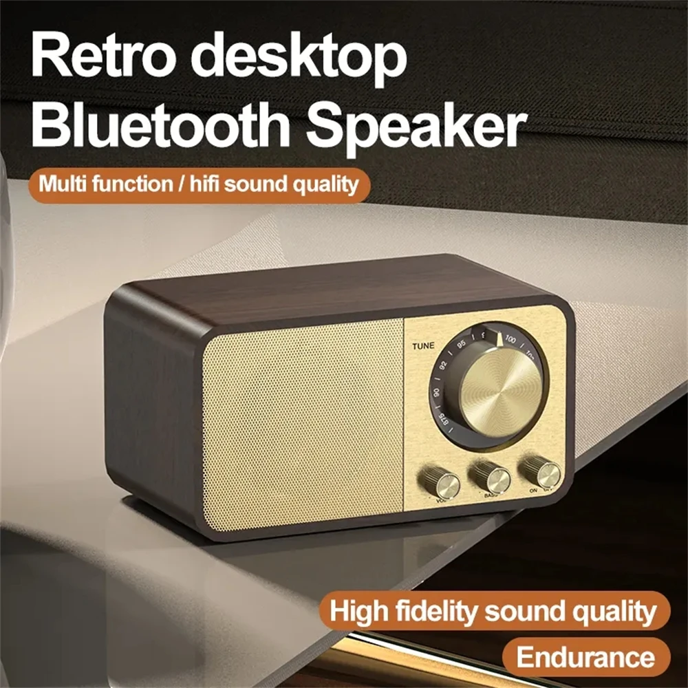 Retro Bluetooth Speaker, Bluetooth Music Box Vintage Wireless