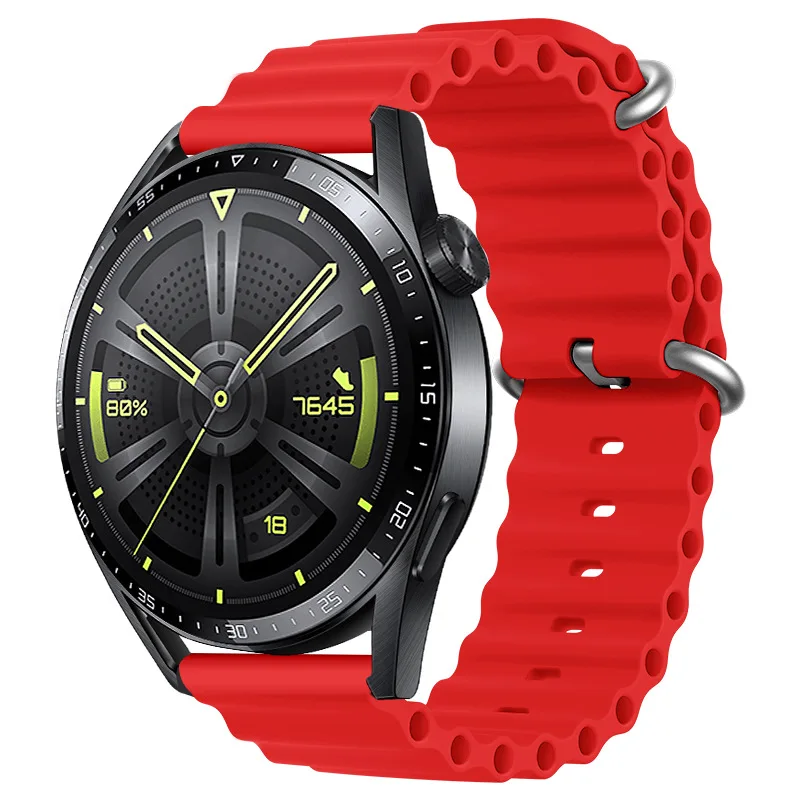 Ocean Sport Silicone Strap Band, 20mm/22mm,