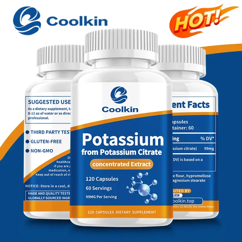 Natural Potassium Citrate - Supports Electrolyte Balance and Normal PH, Non-GMO and Gluten-free, Absorbable Potassium Supplement 1