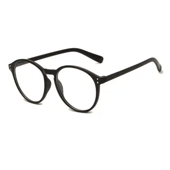 نظارات مسطحة بإطار دائري للحماية من الأشعة فوق البنفسجية ، مضادة للضوء الأزرق ، نظارات عتيقة ، نظارات قصر النظر 2
