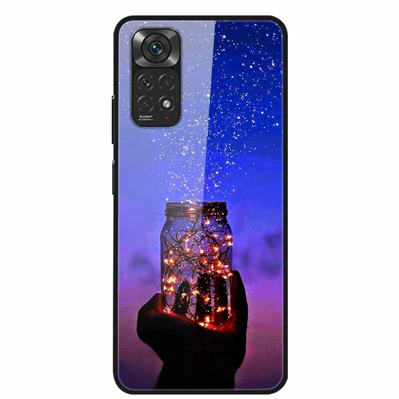 CRAVEN Cover per Xiaomi Redmi Note 12 (4G Version) in Vetro, Protettivo Custodia in Cornice in Silicone TPU + Back in Vetro Temperato, Shock Absorption Ultra Sottile Case - 7