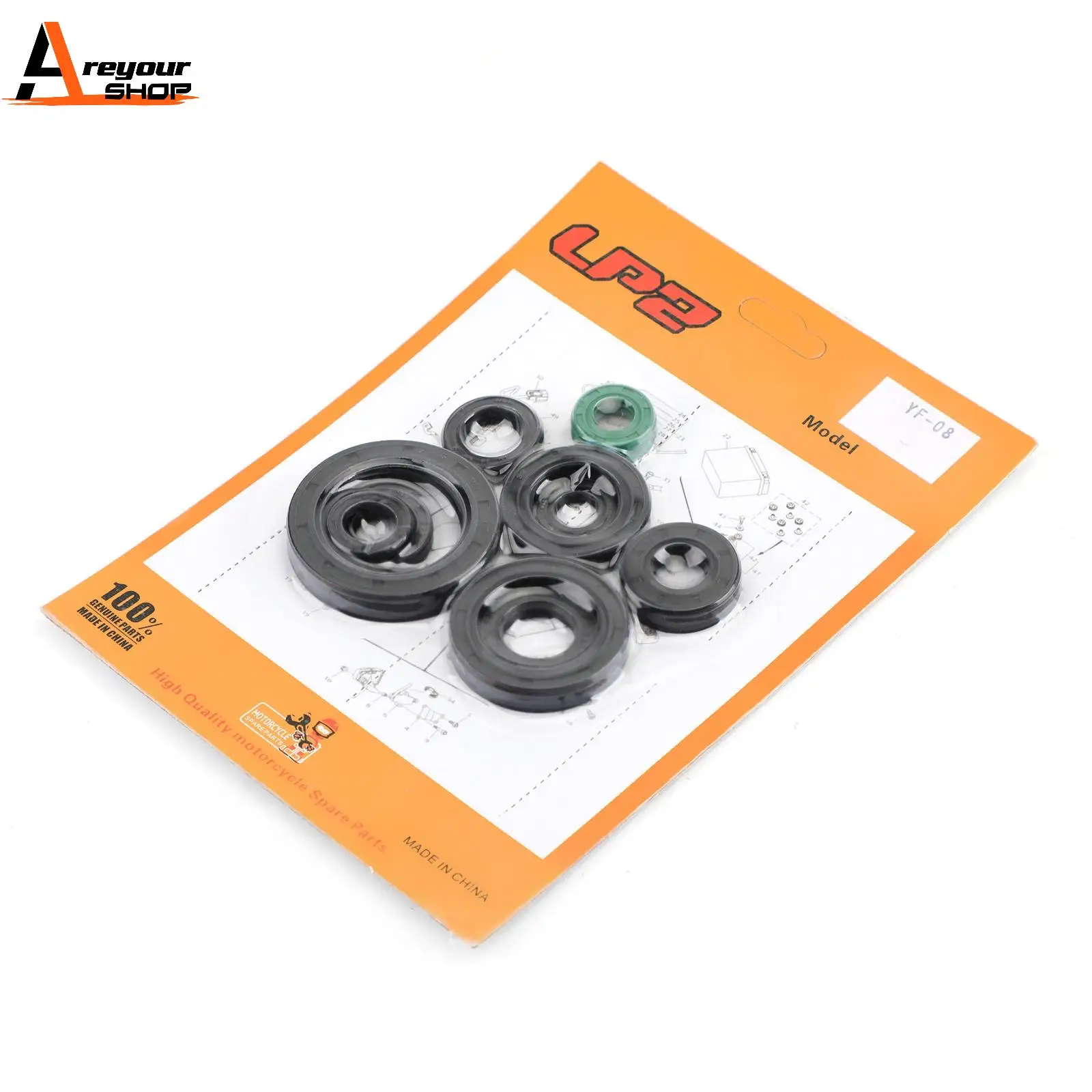 10pcs for Honda CR125R CR125 CR 125 125R 1987-2003 2000 2001 2002 Complete Engine Oil Seal Kit