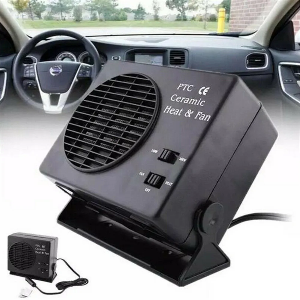 

12V 150/300W Car Portable Heater Ceramic Demister Cool/Heat Dryer Fan Windscreen Window Defroster Deicer Temperature Control