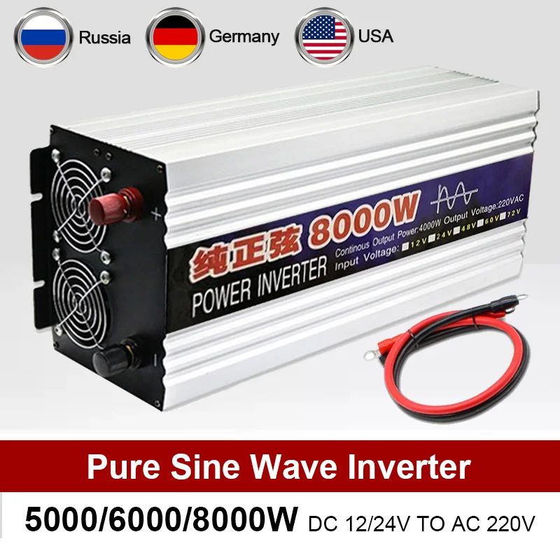 Pure Sine Wave Inverter 8000w 6000w 5000w Dc12v 24v To Ac2v 50hz 60hz Inverter Power Converter For Car Voltage Transforme Aliexpress Pure Sine Wave Inverter 8000w 6000w 5000w Dc12v 24v To Ac2v 50hz 60hz Inverter Power Converter For Car Voltage Transforme Aliexpress