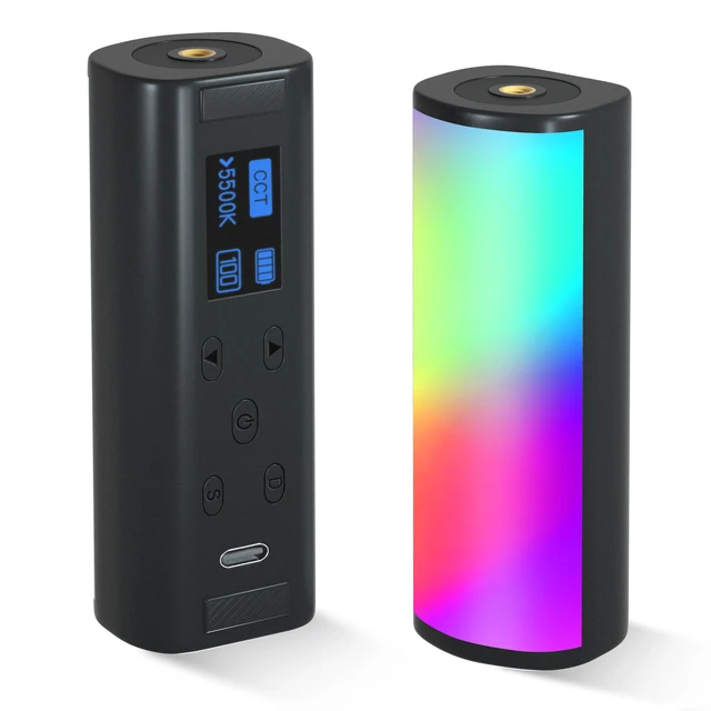 Luce LED Video RGB Stick Rotante 360° - Mini, Magnetica, Con Batteria, 2500-9000K Per Foto E Video - Foto 5