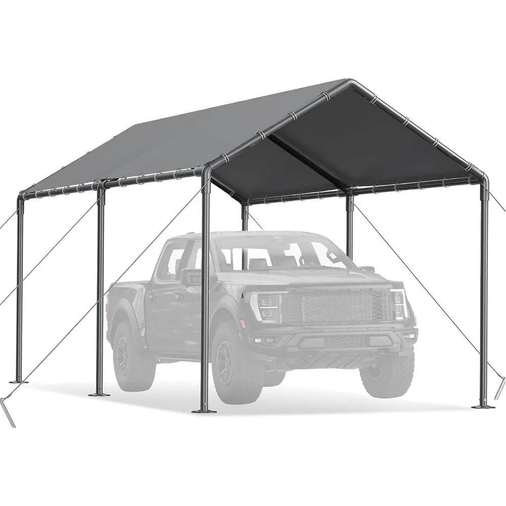 Description Picture 6 of item10×20 Carports, Portable Garage Carport with Heavy Duty Frame & Waterproof Carport Canopy Shelter for Outdoor, Boat, Truck