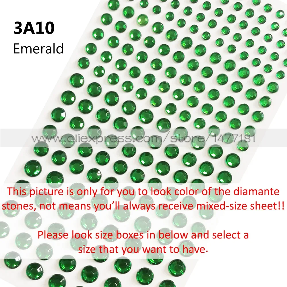 thumbnail image 1 of Pegatinas de diamantes de imitación autoadhesivas redondas de 3/4/5/6/8/10 mm, piedras de cristal adhesivas para manualidades, n.º 443484, 1 of 5