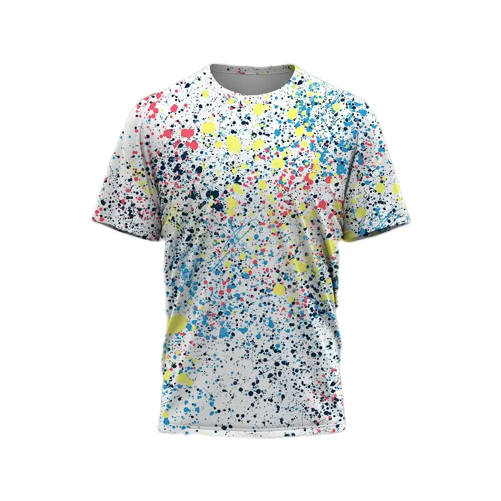 

Personality Graffiti Pattern 3D Printed Summer Men's Clothing Loose Casual Short Sleeve Street Hip Hop Creative Quality Top T-sh