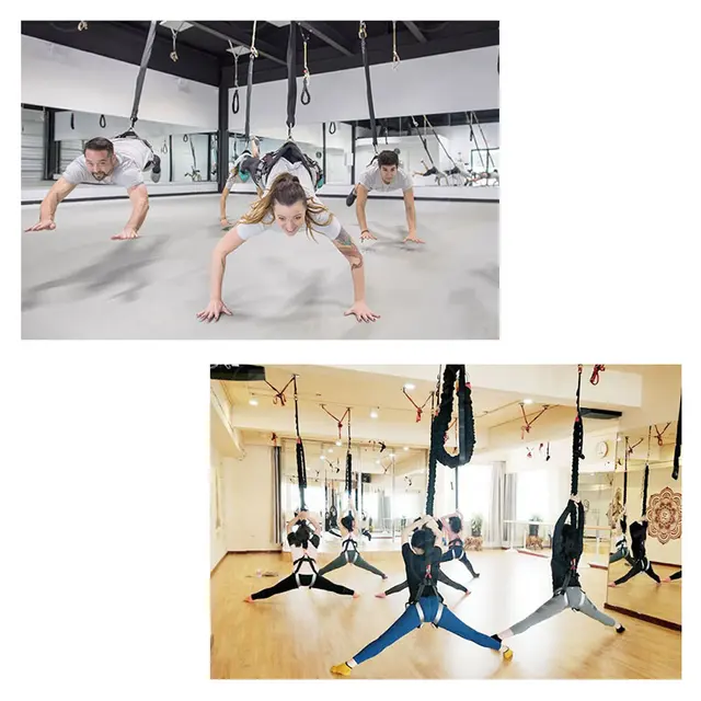 Bungee Dance Workout Elastic Rope Rubber Resistance Bands Anti-gravity Aerial Bungee Dance Cord 60-110kg 6