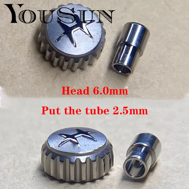 Per Hamilton Watch Sandblast Head 6.0Mm Maniglia Tubo 2.5Mm Maniglia Corona Accessori