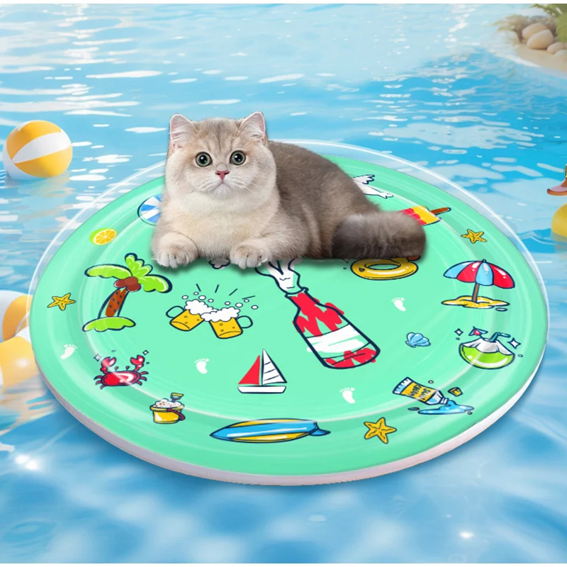 Tapis rafraîchissant pour chien et chat matelas d'eau été_voghion.com