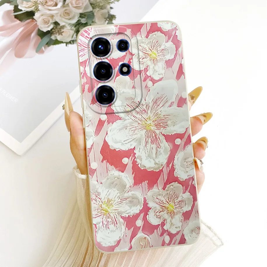 Floral Fashion Soft Silicone Bumper Phone Case in Pink