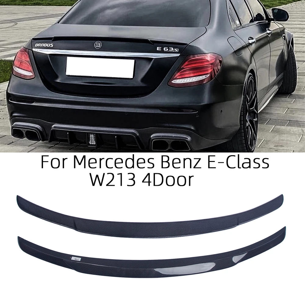 

For Mercedes-Benz E-Class W213 4Door Sedan Babos Style Carbon Fiber Rear Spoiler Trunk Wing 2016-2023 FRP honeycomb Forged