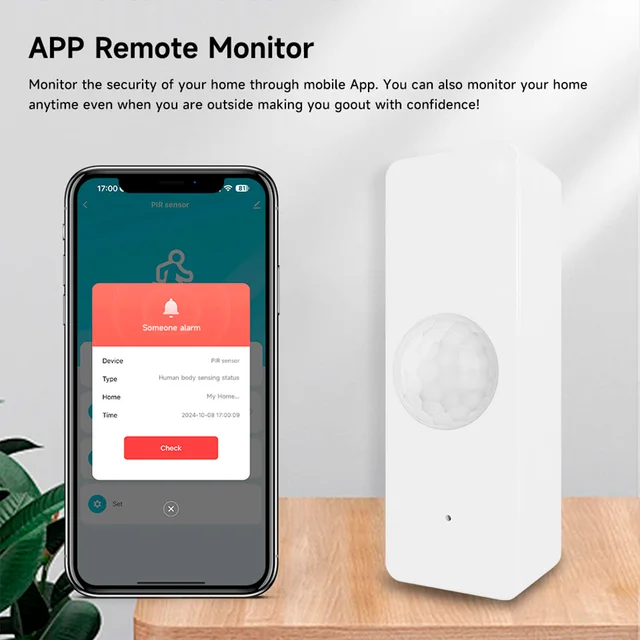Tuya WiFi/ZigBee Smart PIR Sensor Human Body Infrared Motion Detector Home Security Scene Linkage Via Alexa Google Home 3