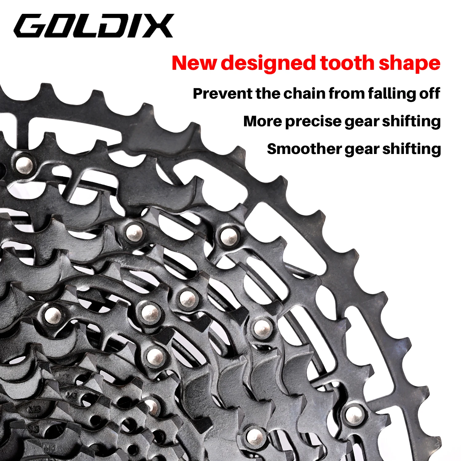 Bicycle Sprocket Gear GOLDIX Ultralight Bicycle Cassette Freewheel Carbon Steel Material 9/10/11/12/13 Speed HG Structure Sprocket for Mountain Bike