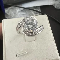 Exquisite Bling Lab Diamond Promise Ring in 10K White Gold - 9