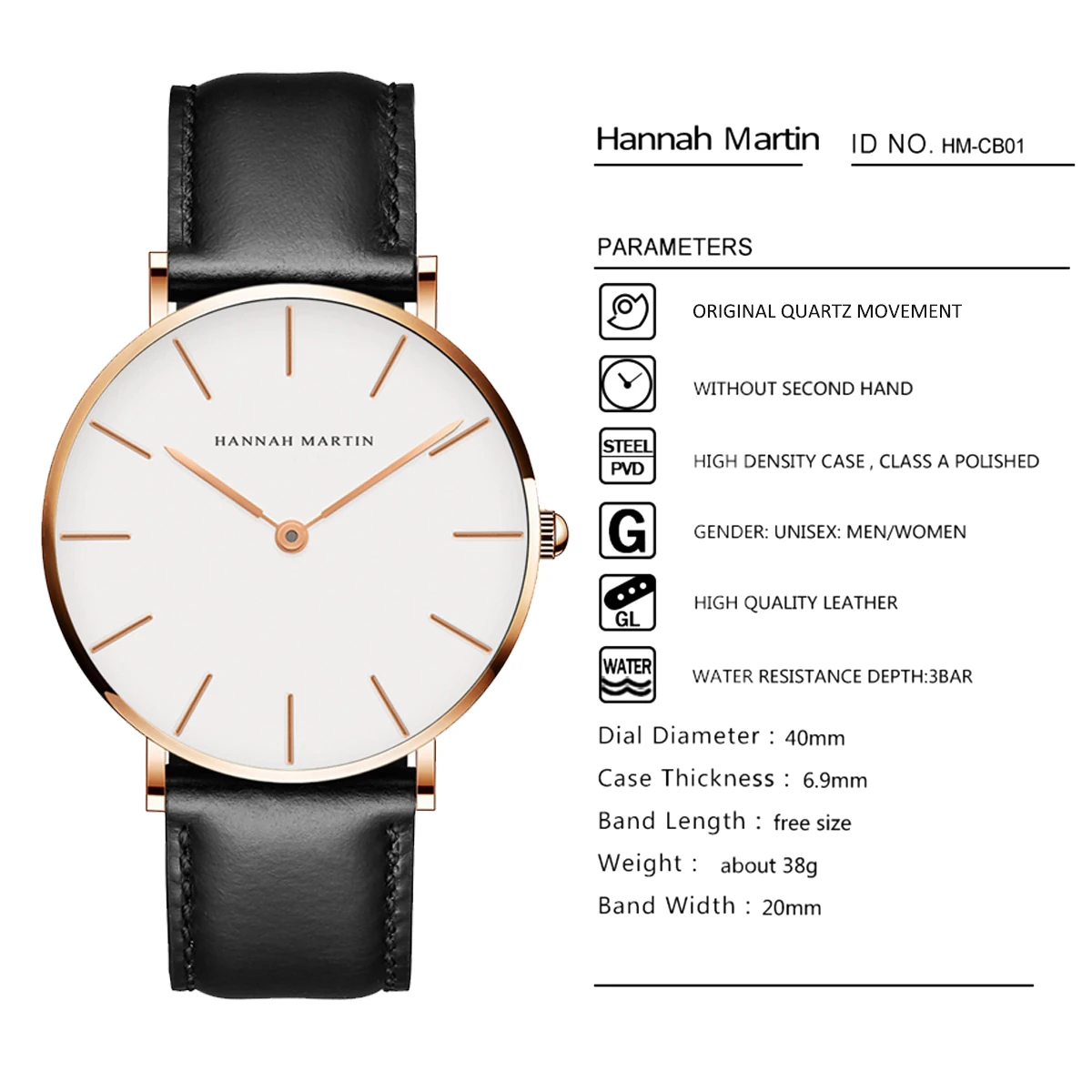 Montre-bracelet en Nylon noir pour hommes et femmes, Quartz, Simple, étanche, mode, marque, Sport, japon