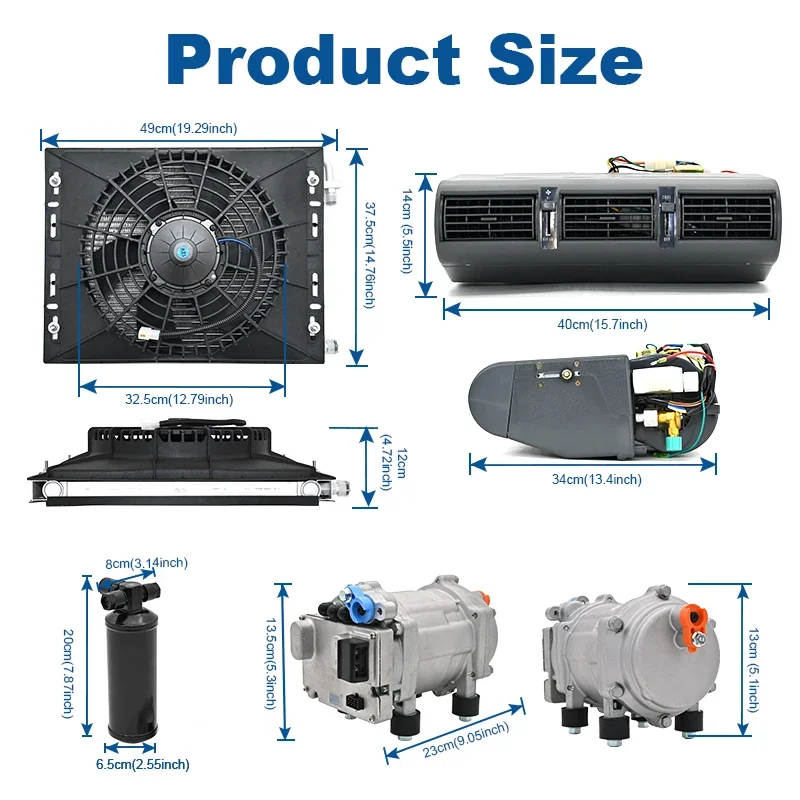 Sistema di climatizzazione universale per auto elettriche 12V/24V 405 Calore freddo per camion Auto da campeggio - Controllo del clima - Image 2