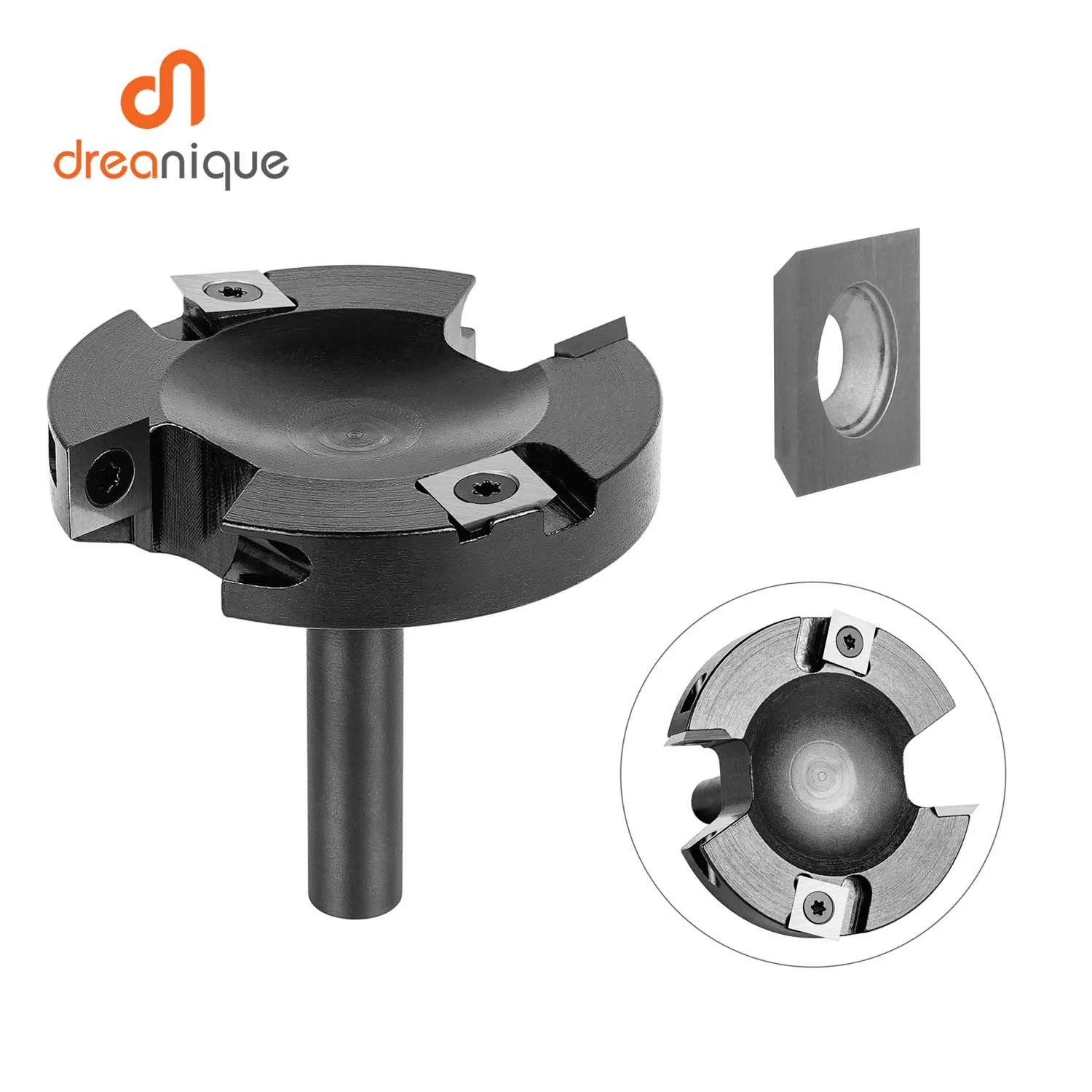 Dreanique 2 Flute Wood Planer Bit 75mm Cutting Diameter 12 Shank CNC