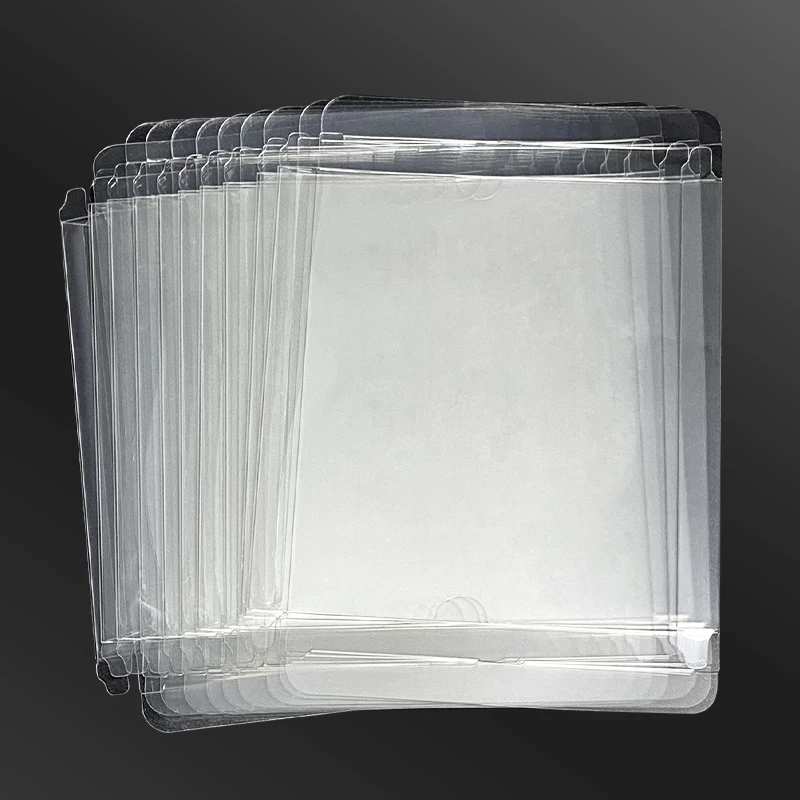 10PCS 투명 PET 디스크 CD 케이스 DVD 홀더 CD 슬리브 방진 방습 스토리지 주최자 커버 CD DVD 앨범 박스 케이스